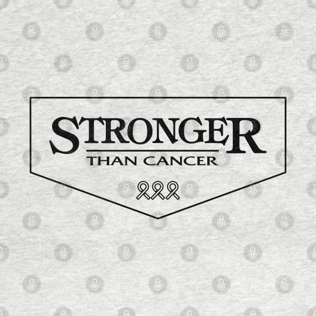 brain cancer Awareness gray ribbon  Stronger Than Cancer by Shaderepublic